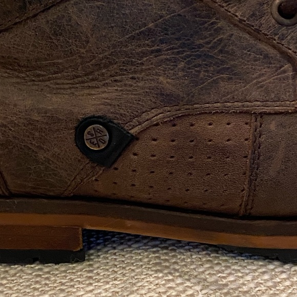 Bull Boxer Mens Brown Leather Distressed Tie Shoes /Size 8 / Caprysos - Picture 5 of 15